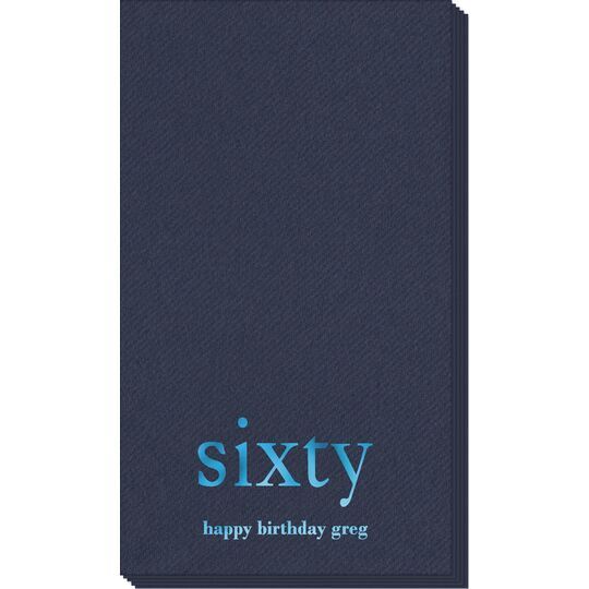 Big Number Sixty Linen Like Guest Towels